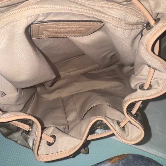 Coach Tan Signature Backpack - Picture 4 of 9